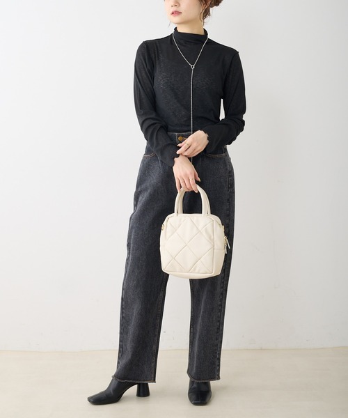 PUAL CE CIN（ピュアルセシン）の「シアーメロープルオーバー（Tシャツ/カットソー・レディース・ブルー/オフホワイト/ブラック・FREE）」の18枚目の写真