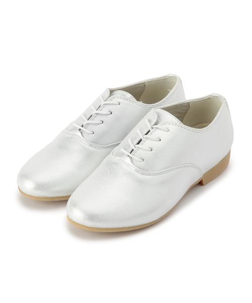 green label relaxing(グリーンレーベルリラクシング)の「GLRレースアップシューズ◆(その他シューズ・キッズ・シルバー/ブラック・16cm/17cm/18cm/19cm/15cm)」の1枚目の写真