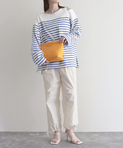 fredy emue（フレディエミュ）の「ボーダーカットアウトプルオーバー（Tシャツ/カットソー・レディース・ブラック系その他/グリーン系その他/ブルー系その他・38）」の13枚目の写真