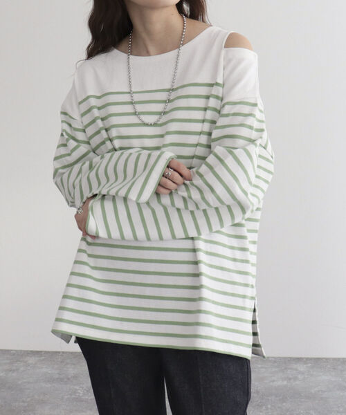 fredy emue（フレディエミュ）の「ボーダーカットアウトプルオーバー（Tシャツ/カットソー・レディース・ブラック系その他/グリーン系その他/ブルー系その他・38）」の15枚目の写真