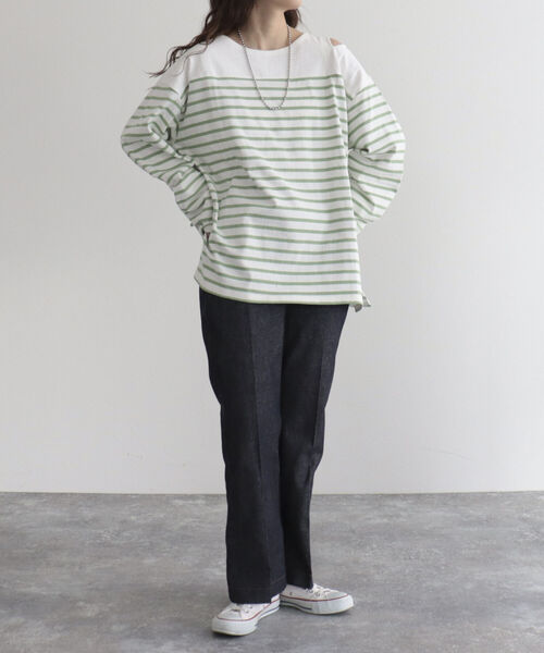 fredy emue（フレディエミュ）の「ボーダーカットアウトプルオーバー（Tシャツ/カットソー・レディース・ブラック系その他/グリーン系その他/ブルー系その他・38）」の21枚目の写真