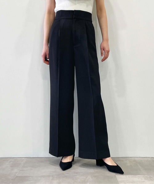 PICCIN（ピッチン）の「ハイウエストワイドパンツ（スラックス・レディース・ブラウン/グレー/ブラック・S/M）」の2枚目の写真