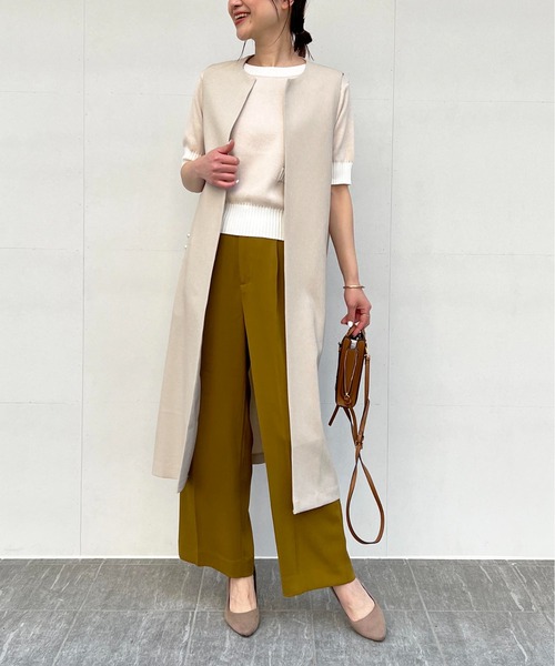 PICCIN（ピッチン）の「ハイウエストワイドパンツ（スラックス・レディース・ブラウン/グレー/ブラック・S/M）」の4枚目の写真