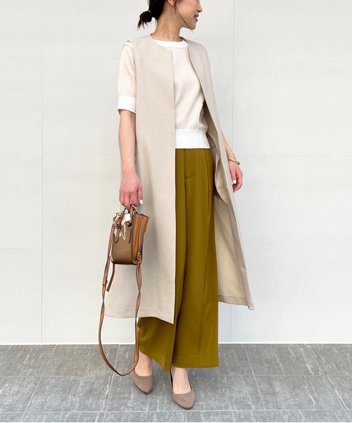 PICCIN（ピッチン）の「ハイウエストワイドパンツ（スラックス・レディース・ブラウン/グレー/ブラック・S/M）」の5枚目の写真