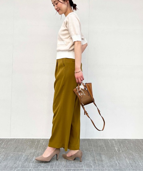 PICCIN（ピッチン）の「ハイウエストワイドパンツ（スラックス・レディース・ブラウン/グレー/ブラック・S/M）」の12枚目の写真