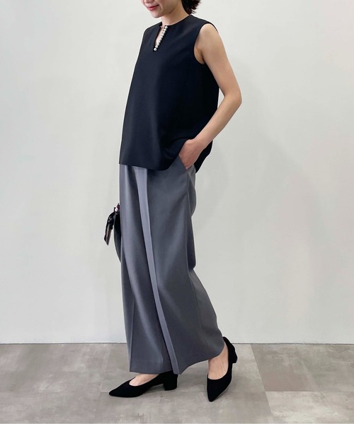 PICCIN（ピッチン）の「ハイウエストワイドパンツ（スラックス・レディース・ブラウン/グレー/ブラック・S/M）」の22枚目の写真