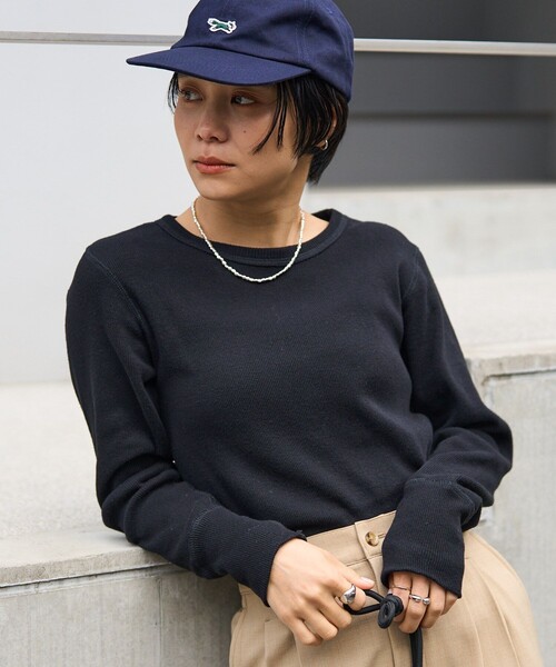 FREAK'S STORE(フリークスストア)の「アーミーフライスロンT(Tシャツ/カットソー・レディース・ブラック/その他1/ナチュラル/ピンク・フリ-)」の2枚目の写真