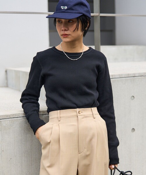 FREAK'S STORE(フリークスストア)の「アーミーフライスロンT(Tシャツ/カットソー・レディース・ブラック/その他1/ナチュラル/ピンク・フリ-)」の8枚目の写真