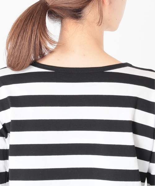 FRAMeWORK(フレームワーク)の「≪追加≫【LEMINOR/ルミノア】スムース太ボーダー(Tシャツ/カットソー・レディース・ブラック/ブラウン・FREE)」の12枚目の写真