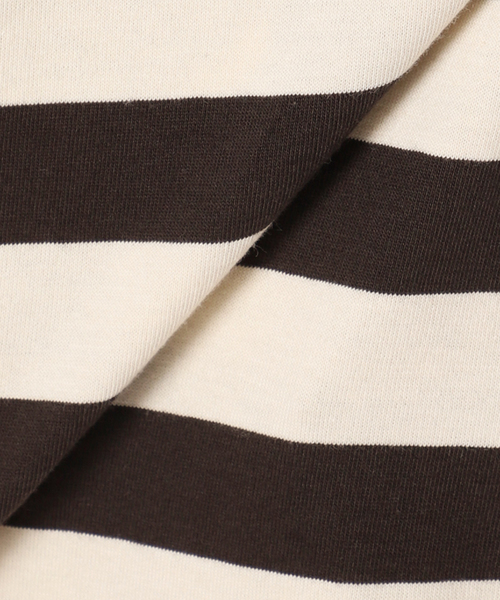 FRAMeWORK(フレームワーク)の「≪追加≫【LEMINOR/ルミノア】スムース太ボーダー(Tシャツ/カットソー・レディース・ブラック/ブラウン・FREE)」の3枚目の写真