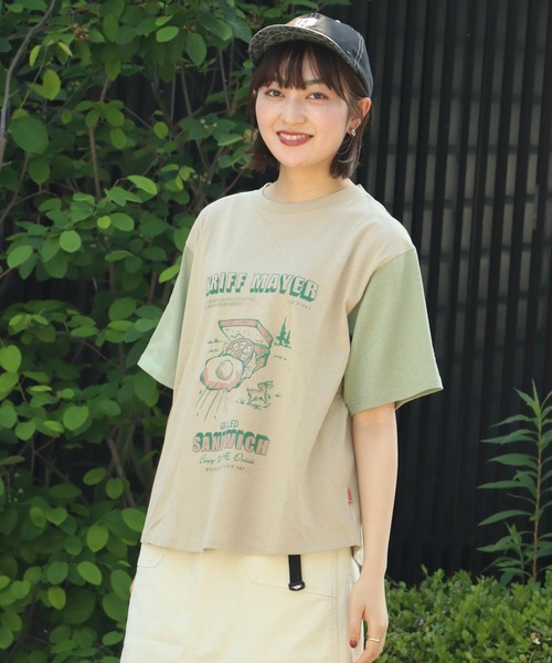 KRIFF MAYER Lady's Collection(クリフメイヤーレディースコレクション)の「ウェットプロテクトT(サンド)(Tシャツ/カットソー・レディース・グレー/オフホワイト/チャコール/カラフル・MEDIUM/LARGE)」の1枚目の写真