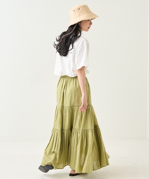 FREAK'S STORE(フリークスストア)の「インドティアードマキシスカート(スカート・レディース・ホワイト/ブラック/グリーン/ブルー/ブルーグリーン/フューシャピンク・フリ-)」の19枚目の写真