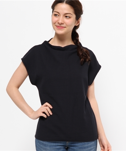 Chico（チコ）の「ボトルネックフレンチT（Tシャツ/カットソー・レディース・クリーム/ホワイト/グレー/ネイビー・FREE）」の4枚目の写真