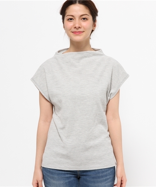 Chico（チコ）の「ボトルネックフレンチT（Tシャツ/カットソー・レディース・クリーム/ホワイト/グレー/ネイビー・FREE）」の5枚目の写真