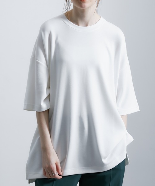 JUNRED(ジュンレッド)の「エアーシルケットルーズTシャツ(Tシャツ/カットソー・メンズ・サックスブルー/ホワイト/ライトグレー/ブラック・S/M/L)」の2枚目の写真