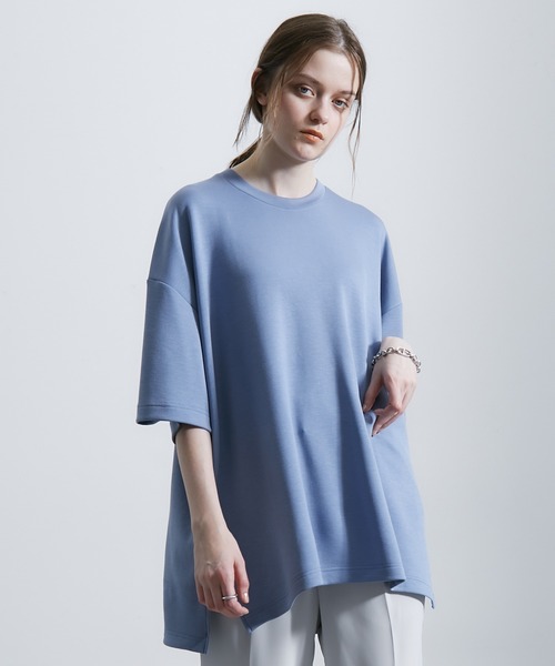 JUNRED(ジュンレッド)の「エアーシルケットルーズTシャツ(Tシャツ/カットソー・メンズ・サックスブルー/ホワイト/ライトグレー/ブラック・S/M/L)」の4枚目の写真