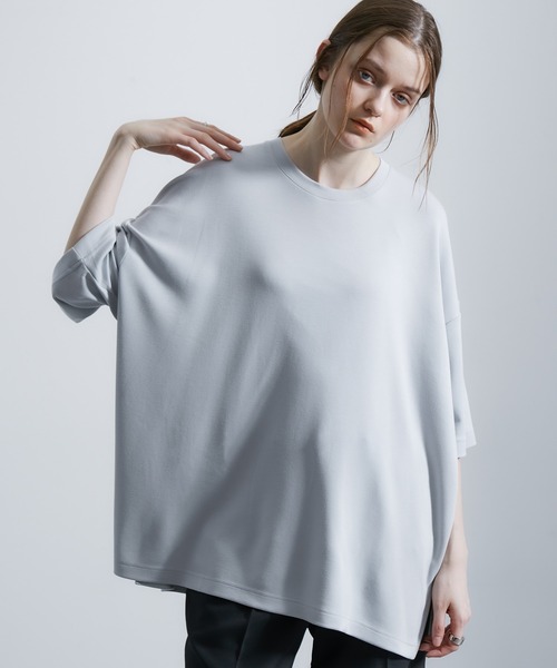 JUNRED(ジュンレッド)の「エアーシルケットルーズTシャツ(Tシャツ/カットソー・メンズ・サックスブルー/ホワイト/ライトグレー/ブラック・S/M/L)」の16枚目の写真