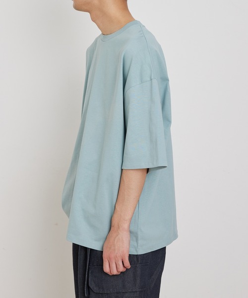 ADAM ET ROPE'（アダムエロペ）の「カバロス スエット ガード オーバーサイズ Tシャツ / 汗染み防止（Tシャツ/カットソー・メンズ・ホワイト/ライトグリーン/グリーン系その他3・M/L）」の14枚目の写真