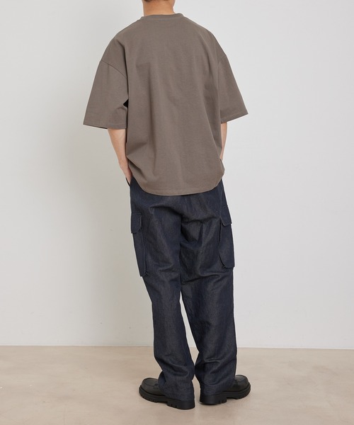 ADAM ET ROPE'（アダムエロペ）の「カバロス スエット ガード オーバーサイズ Tシャツ / 汗染み防止（Tシャツ/カットソー・メンズ・ホワイト/ライトグリーン/グリーン系その他3・M/L）」の5枚目の写真