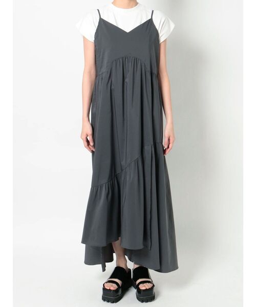 MURUA（ムルーア）の「ギャザーロングキャミワンピース（ワンピース・レディース・グレー/ブルー・FREE）」の20枚目の写真