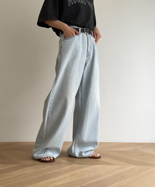 CANAL JEAN（キャナルジーン）の「El mar　バギーデニムパンツ（デニムパンツ・レディース・ライトブルー/ブルー・SMALL/MEDIUM）」の3枚目の写真