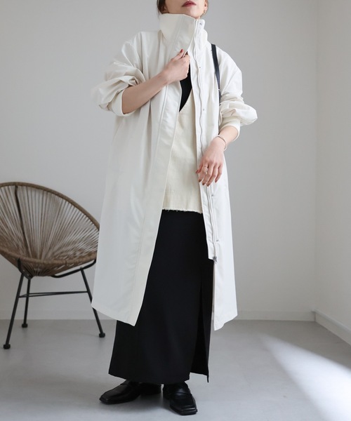 ap retro(アプレトロ)の「リブスタンドコート(その他アウター・レディース・アイボリー/カーキ/ブラック・FREE)」の8枚目の写真