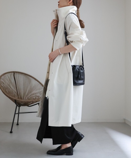 ap retro(アプレトロ)の「リブスタンドコート(その他アウター・レディース・アイボリー/カーキ/ブラック・FREE)」の12枚目の写真