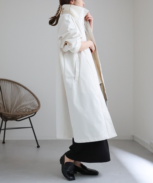 ap retro(アプレトロ)の「リブスタンドコート(その他アウター・レディース・アイボリー/カーキ/ブラック・FREE)」の13枚目の写真