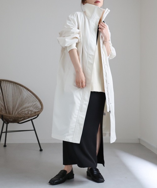 ap retro(アプレトロ)の「リブスタンドコート(その他アウター・レディース・アイボリー/カーキ/ブラック・FREE)」の10枚目の写真