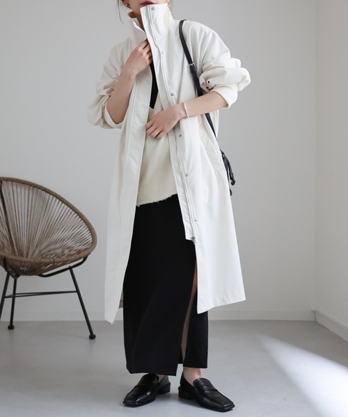 ap retro(アプレトロ)の「リブスタンドコート(その他アウター・レディース・アイボリー/カーキ/ブラック・FREE)」の11枚目の写真