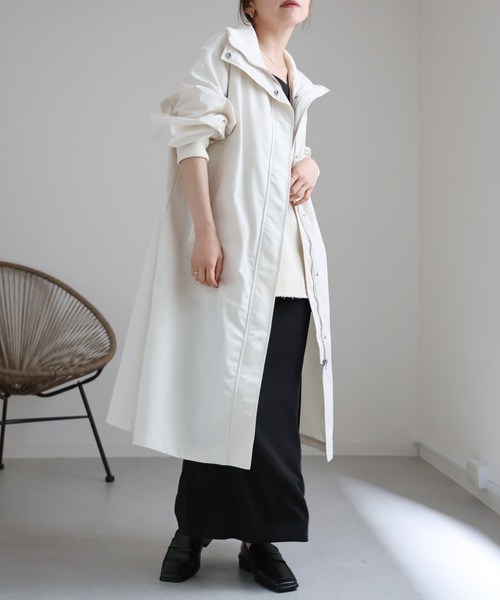 ap retro(アプレトロ)の「リブスタンドコート(その他アウター・レディース・アイボリー/カーキ/ブラック・FREE)」の7枚目の写真