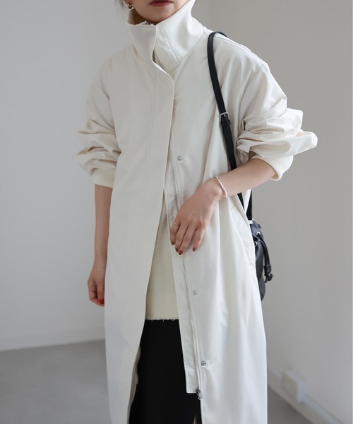 ap retro(アプレトロ)の「リブスタンドコート(その他アウター・レディース・アイボリー/カーキ/ブラック・FREE)」の16枚目の写真