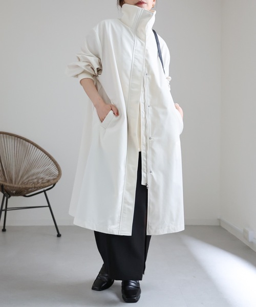 ap retro(アプレトロ)の「リブスタンドコート(その他アウター・レディース・アイボリー/カーキ/ブラック・FREE)」の15枚目の写真