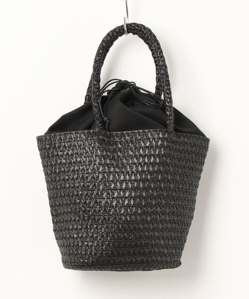 Chez toi（シェトワ）の「雑材シンプル軽量トート（かごバッグ・レディース・ベージュ/アイボリー/ブラック・FREE）」の17枚目の写真