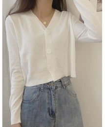 ★今なら490円!★マルチで大人感がある。Vネック ショート丈 カーディガン