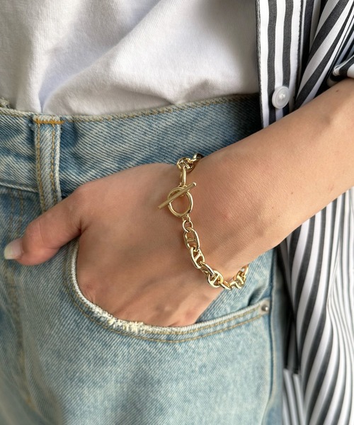 DouDou（ドゥドゥ）の「チェーンブレス（ブレスレット・レディース・シルバー/ゴールド・FREE）」の2枚目の写真