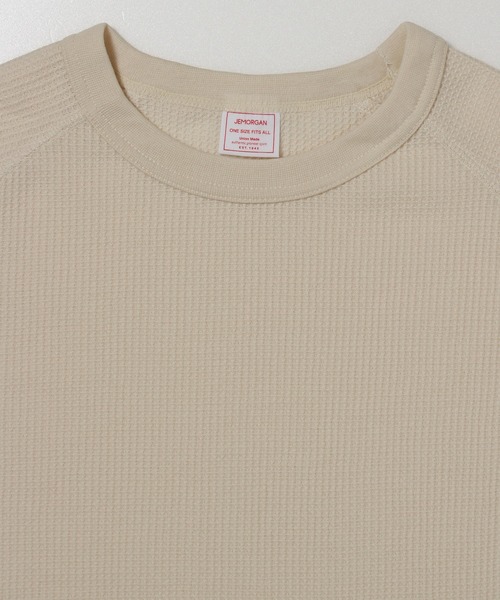 JEMORGAN（ジェーイーモーガン）の「【JEMORGAN / ジェーイーモーガン】サーマルラグランクルーネックロンＴ（Tシャツ/カットソー・レディース・ホワイト/ブラック/ネイビー/杢グレー/ナチュラル・F）」の7枚目の写真