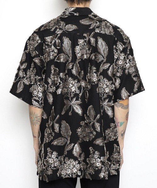 NEZU YOHINTEN（ネズヨウヒンテン）の「MIDDLE AGE FLY FRONT SHORT SLEEVE SHIRTS（シャツ/ブラウス・メンズ・ブラック/グリーン・1/2）」の5枚目の写真