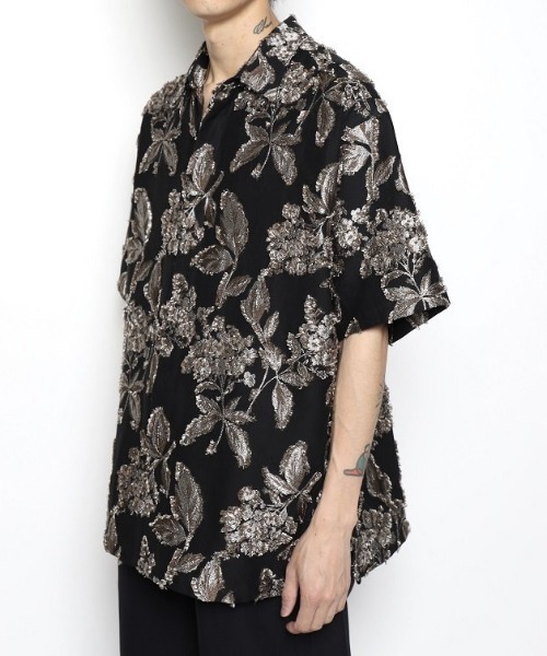 NEZU YOHINTEN（ネズヨウヒンテン）の「MIDDLE AGE FLY FRONT SHORT SLEEVE SHIRTS（シャツ/ブラウス・メンズ・ブラック/グリーン・1/2）」の8枚目の写真