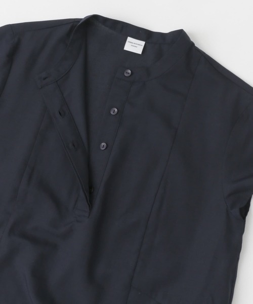 URBAN RESEARCH DOORS(アーバンリサーチドアーズ)の「『UR TECH Smart Linen Touch』ウエストサイドタックワンピース(ワンピース・レディース・イエロー/ネイビー/チャコールグレー・MEDIUM)」の12枚目の写真