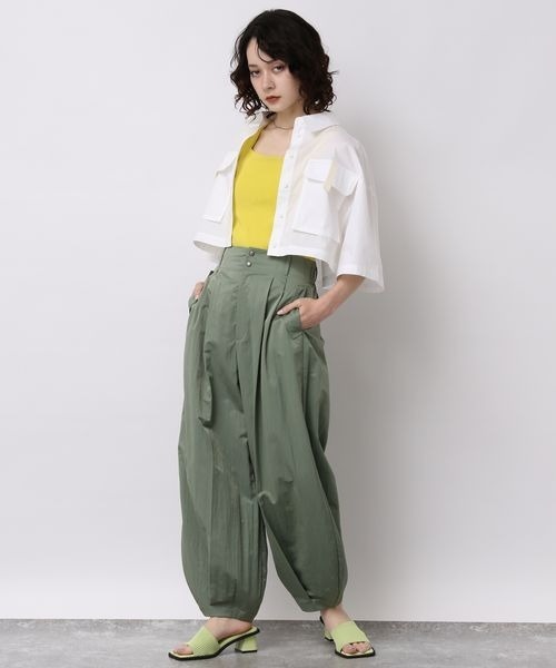 ポケットショートシャツ JEANASIS（ジーナシス）の「ポケットミリタリーショートシャツ