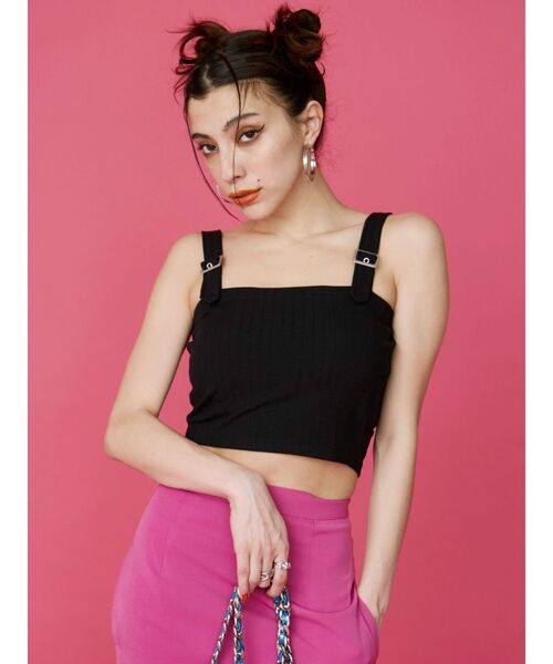 EVRIS(エヴリス)の「バックルストラップビスチェ(キャミソール・レディース・グリーン/ホワイト/ブラック・FREE)」の5枚目の写真