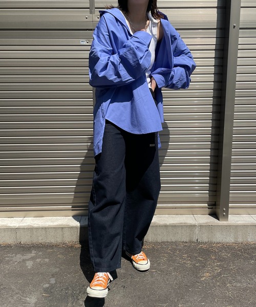 mi via loca（ミヴィアロカ）の「デニムバルーンパンツ（デニムパンツ・レディース・オフホワイト/ネイビー・FREE）」の10枚目の写真