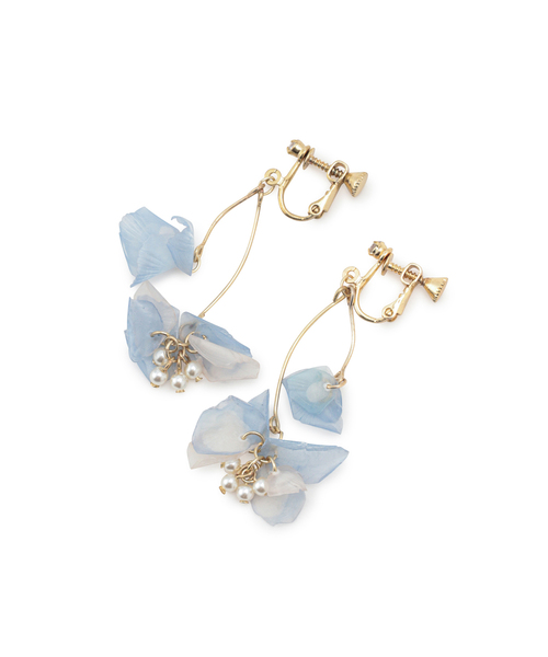 ROPE' PICNIC（ロペピクニック）の「fish scales flower イヤリング（イヤリング・レディース・ブルー/クリーム・FREE）」の5枚目の写真