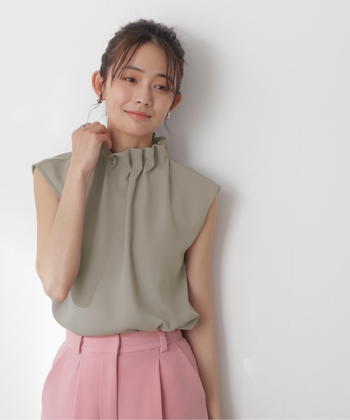 N.（N. Natural Beauty Basic）（エヌエヌナチュラルビューティーベーシック）の「◆ペーパーバックノースリーブブラウス（シャツ/ブラウス・レディース・グレー/ブラック/クリーム・MEDIUM）」の15枚目の写真