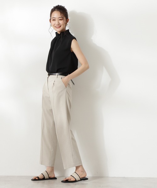 N.（N. Natural Beauty Basic）（エヌエヌナチュラルビューティーベーシック）の「◆ペーパーバックノースリーブブラウス（シャツ/ブラウス・レディース・グレー/ブラック/クリーム・MEDIUM）」の8枚目の写真