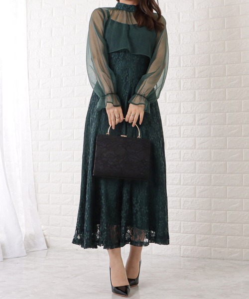 Lace Ladies(レースレディース)の「総レーススクエアがま口ハンドバッグ(クラッチバッグ・レディース・ブラック/アイボリー/グレー・FREE)」の19枚目の写真