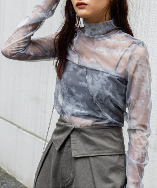 FOREVER 21（フォーエバー トゥエンティーワン）の「【人気アイテム】アソートシアーメロウハイネックプルオーバー２（Tシャツ/カットソー・レディース・ブルー/グリーン/グレー系その他/グリーン系その他/グレー/ブラック・SMALL/MEDIUM/LARGE）」の2枚目の写真