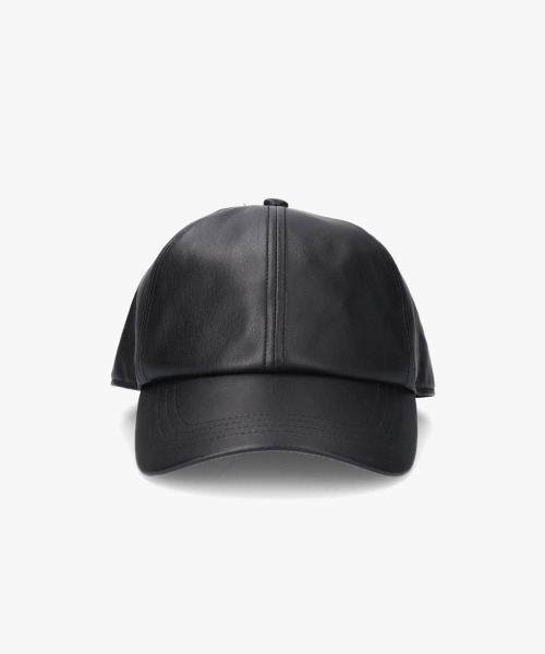 ORNERTE(オルネート)の「ORNERTE BASIC 6P CAP_DEEP TYPE_FL / 【ユニセックス】 オルネート 深め サイズが選べる 6パネル フェイクレザーキャップ(キャップ・メンズ・ライトベージュ/ブラック・59cm/61cm)」の4枚目の写真