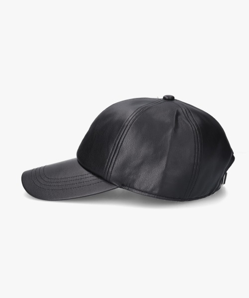 ORNERTE(オルネート)の「ORNERTE BASIC 6P CAP_DEEP TYPE_FL / 【ユニセックス】 オルネート 深め サイズが選べる 6パネル フェイクレザーキャップ(キャップ・メンズ・ライトベージュ/ブラック・59cm/61cm)」の5枚目の写真
